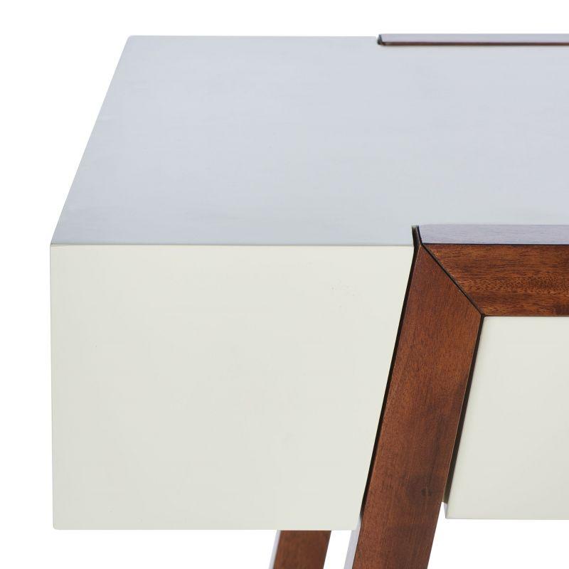 Marwood Desk - White/Brown - Safavieh