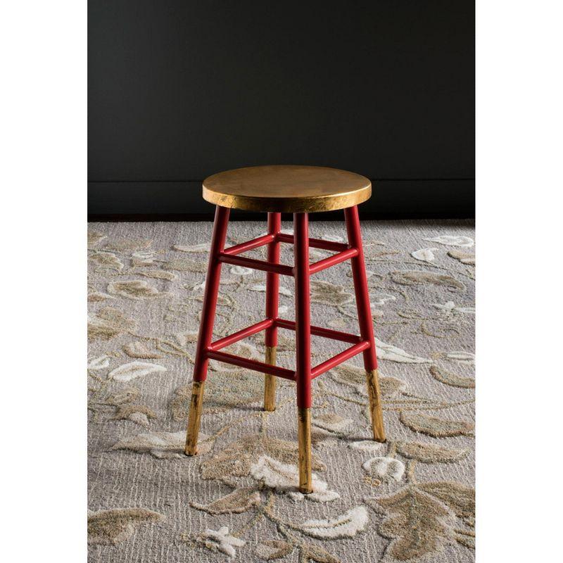 Emery Dipped Gold Leaf Counter Stool  - Safavieh