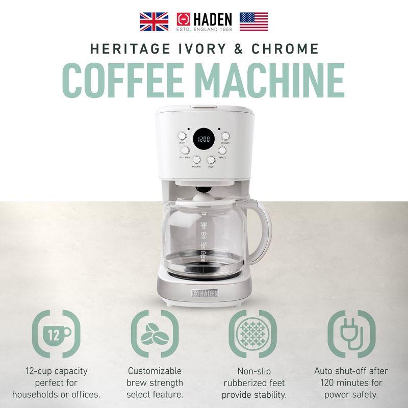HADEN Ivory Programmable Drip Coffee Maker