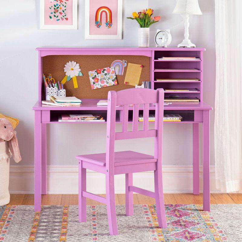 Kids Media Desk Hutch and Chair Set