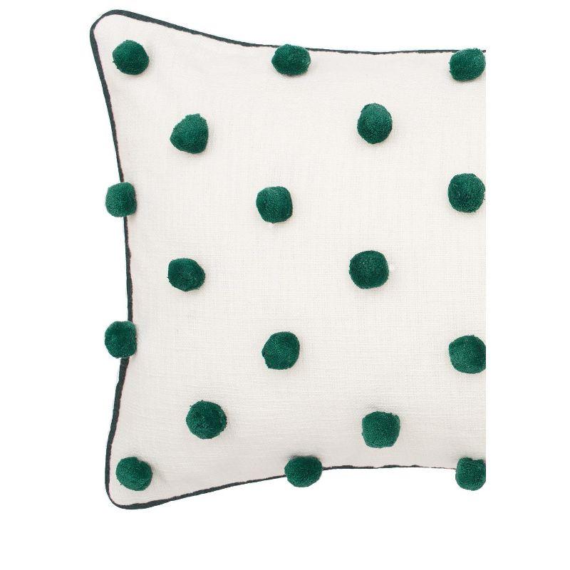 Green Rectangular Tufted Throw Pillow