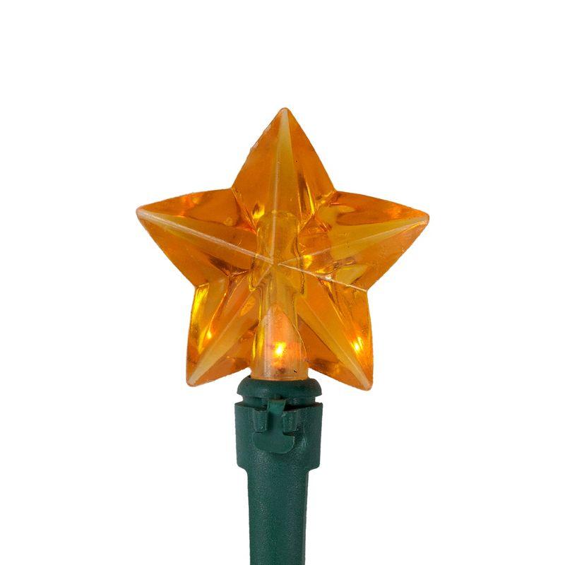 Northlight 20-Count Multi-Colored Star Shaped LED Christmas Light Set- 4.5ft, Green Wire