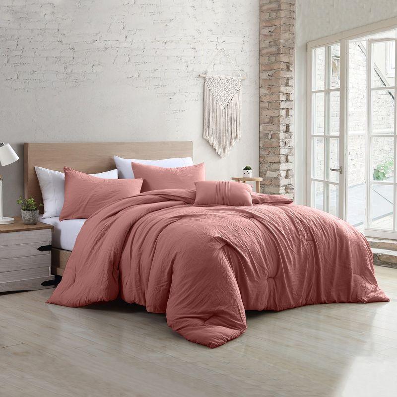 Modern Threads 4-Piece Garment-Washed Comforter Set.