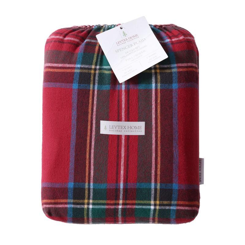 Spencer Plaid Flannel Duvet Cover Set - Levtex Home