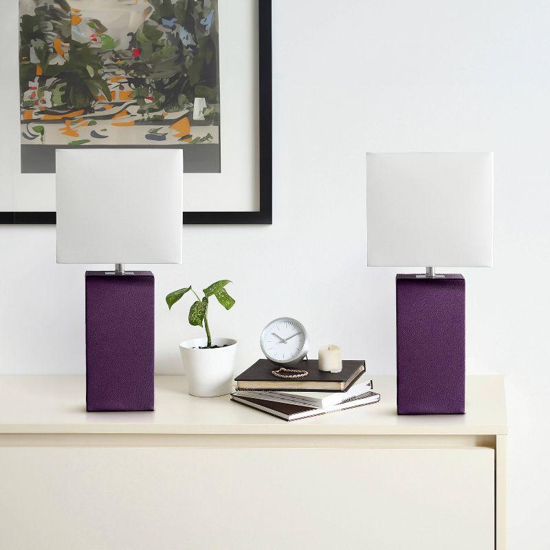 All the Rages 21" Base Table Lamp with White Rectangular Linen Shade