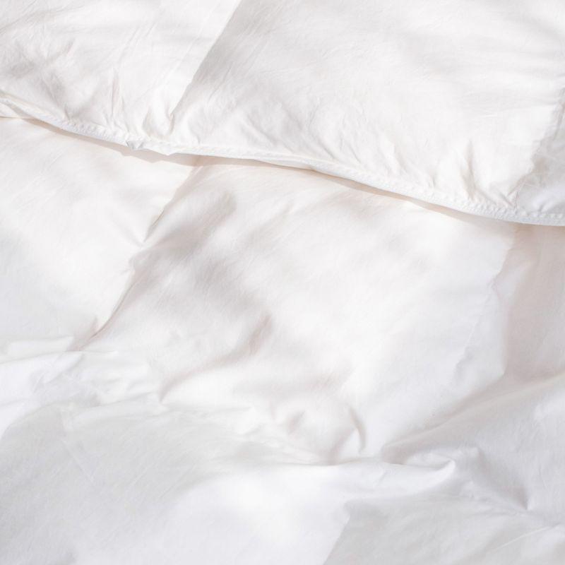 Full White Cotton Feather & Down Duvet Comforter