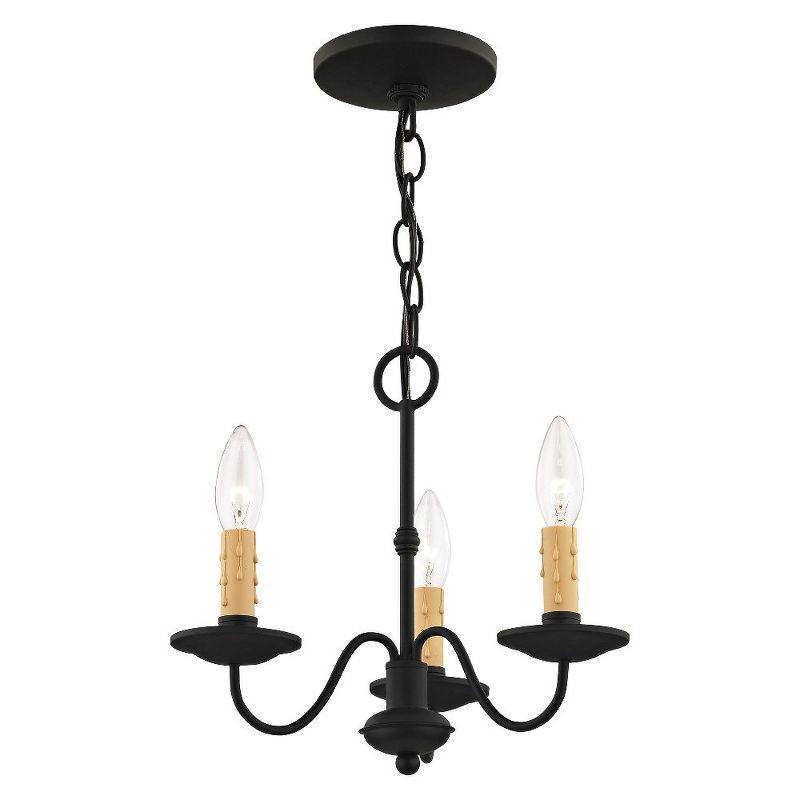 Livex Lighting Heritage 3 - Light Chandelier in  Black