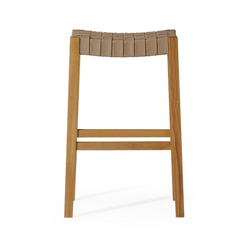 Maven Lane Maven Lane Emerson Kitchen Stool with Vegan Leather Upholstery