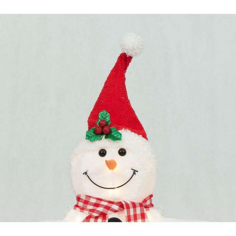 Everstar Set Of 3  Plush Snowman Family Sculpture, White