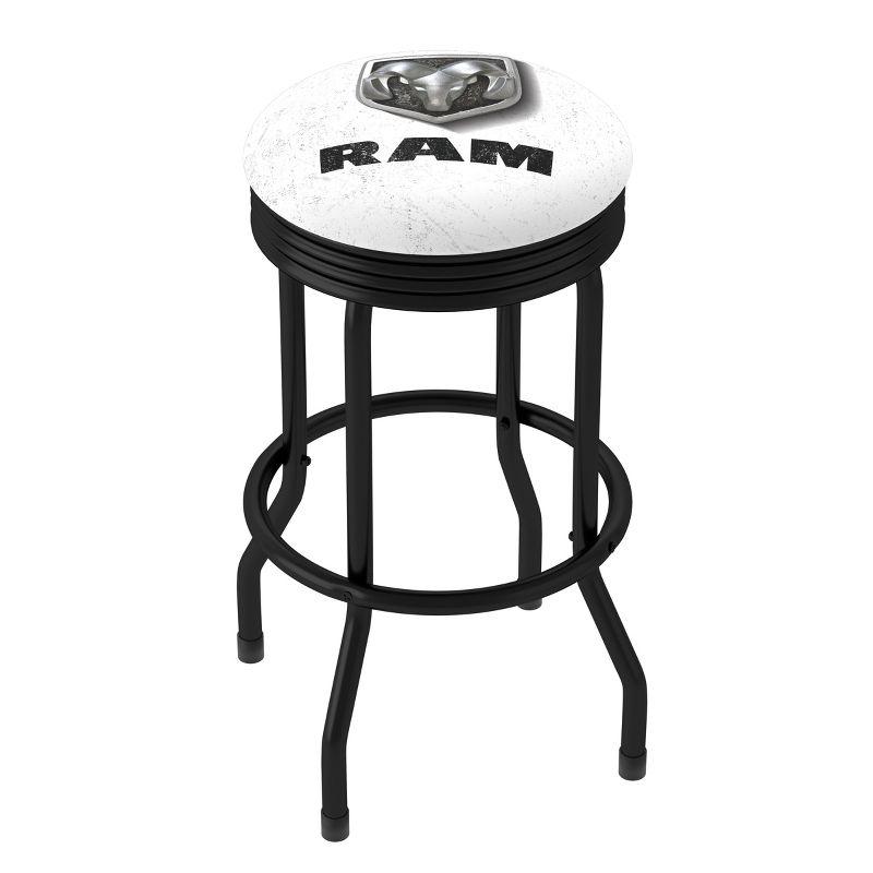 Swivel Upholstered Counter Stool with Metal Frame