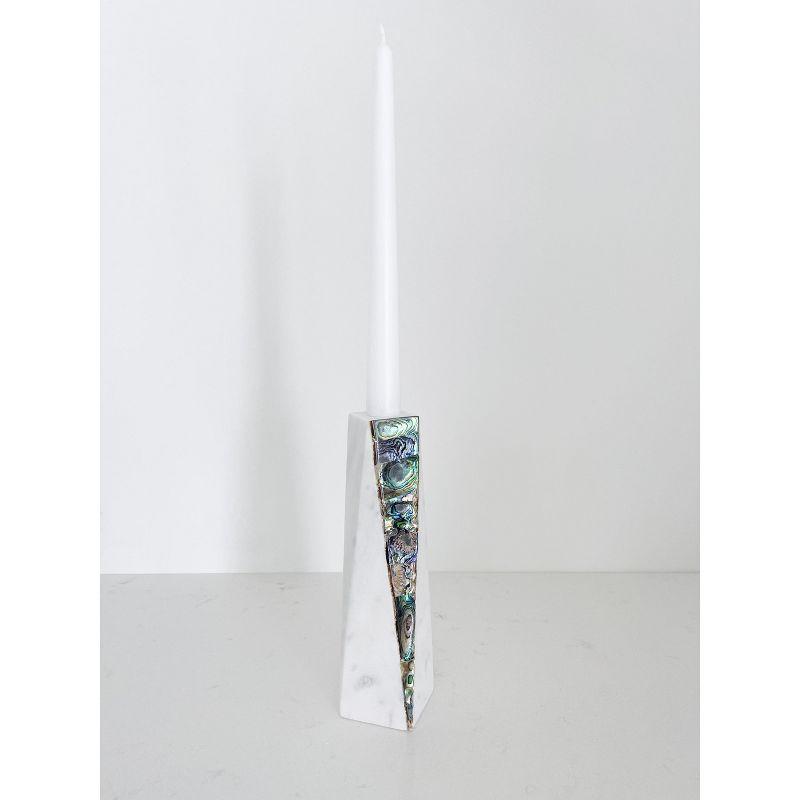 Mother Of Pearl Marble Marble Tabletop Candlestick