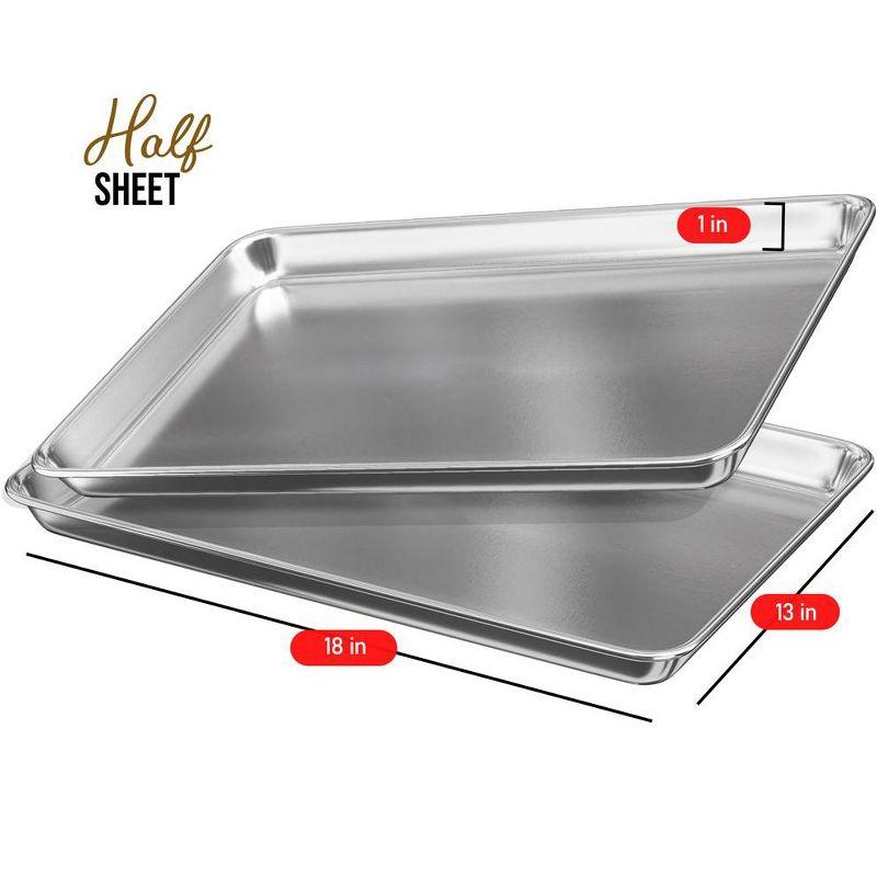 Joytable Joytable Non-Stick Aluminized Steel Half Sheet Pan Set (Set of 4)