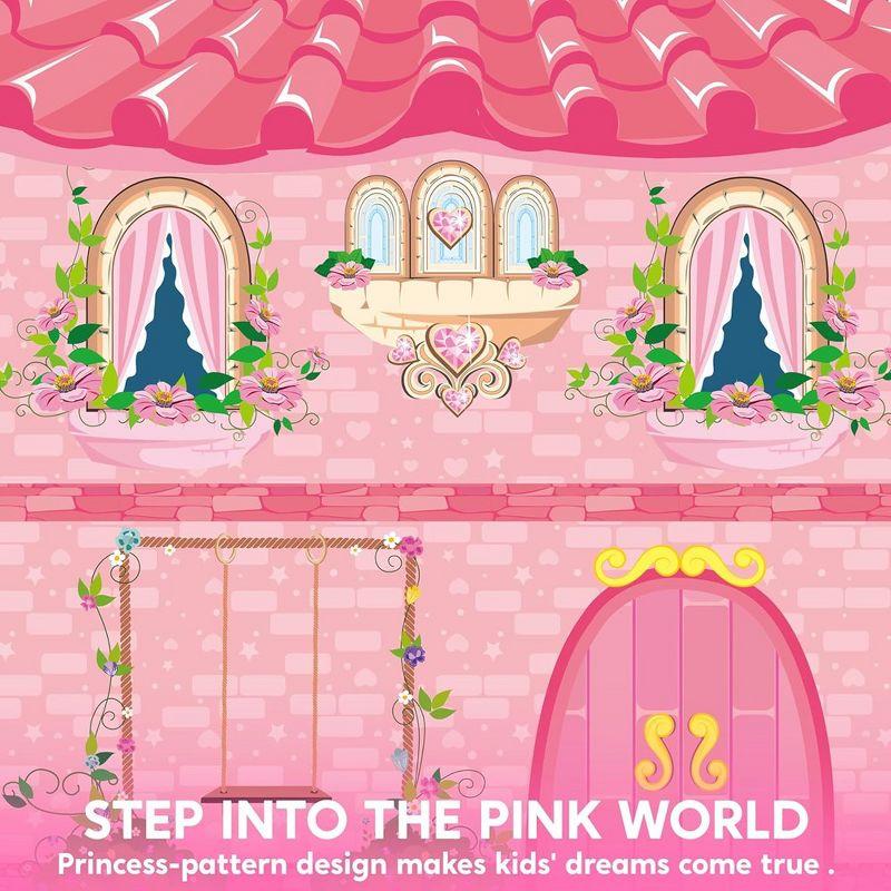 Joyfy Princess Play Tent for Girls, Pop Up Play Tent Play House for Kids Indoor Outdoor Play,  Todders Large Castle Playhouse Tent for Girls Age 1+