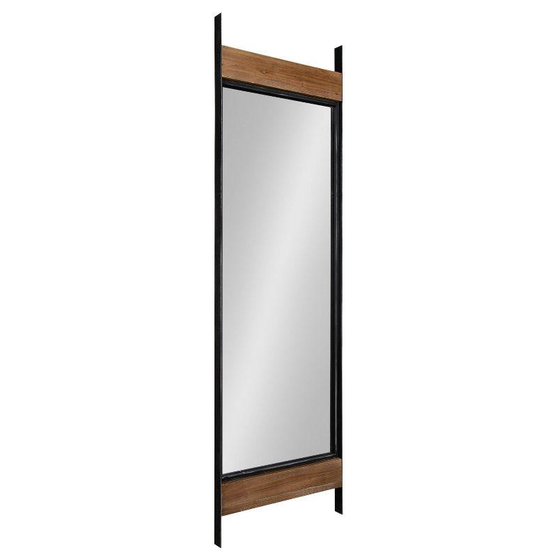 19.2" x 63" Kincaid Full Length Wall Mirror Rustic Brown - Kate & Laurel All Things Decor: Metal Frame, Freestanding Espejo