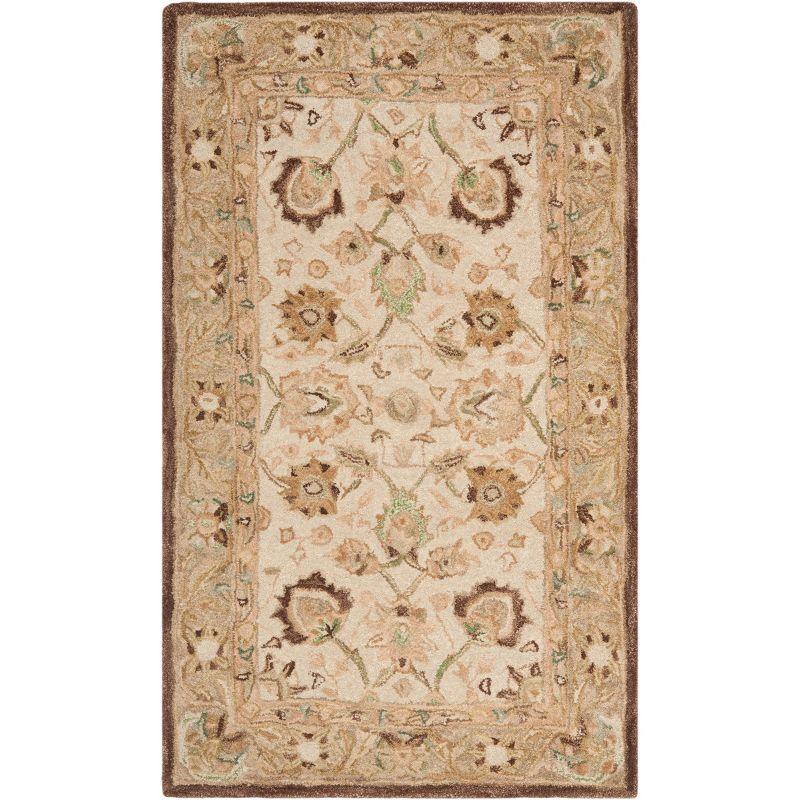 Anatolia AN512 Hand Tufted Indoor Accent Rug - Ivory/Brown - 3'x5' - Safavieh