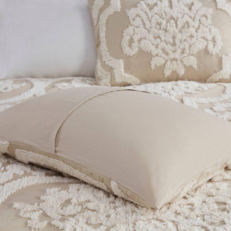 Madison Park Viola Tufted Cotton Chenille Damask 3 Piece Comforter Set