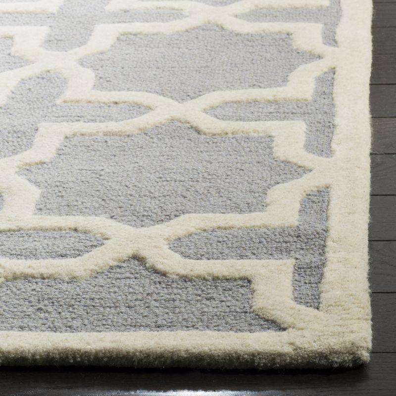Cambridge CAM125 Tufted Indoor Accent Rug - Silver/Ivory - 3'x5' - Safavieh
