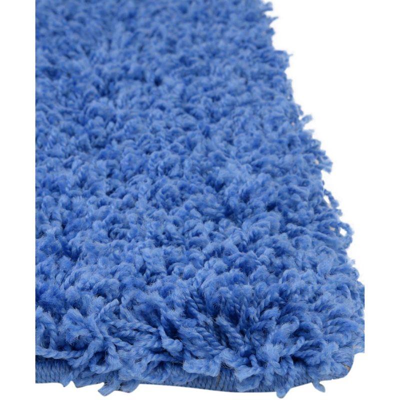 Unique Loom 8' 0 x 11' 0 Rectangle Solid Shag Periwinkle Blue Area Rug