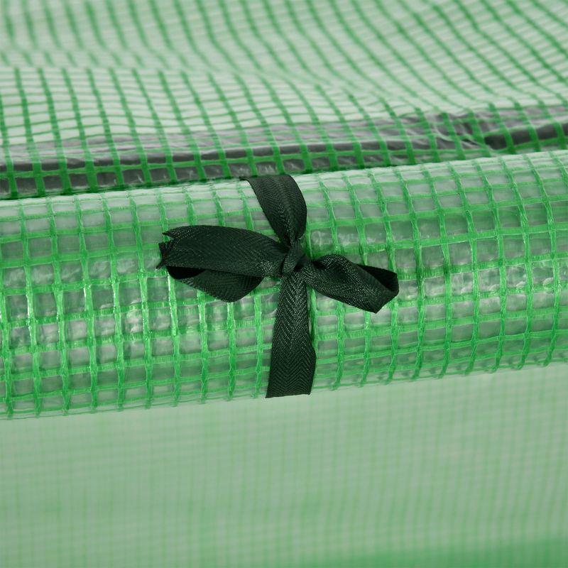 Outsunny Mini Greenhouse, Portable Tunnels, Roll-Up Zip Doors, UV Waterproof Plastic Cover, Steel Frame