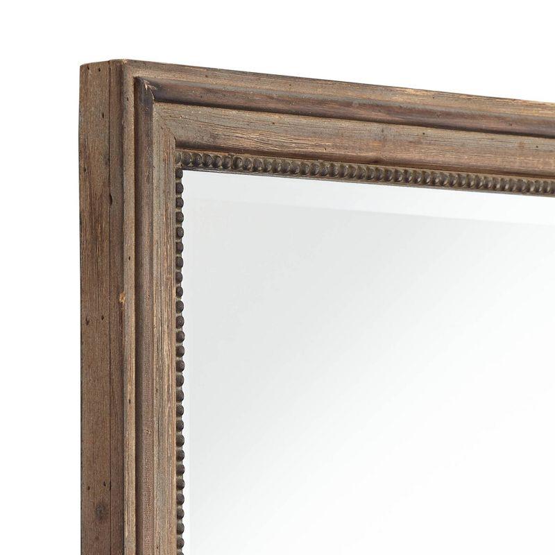 Noble Park Lesley Rectangular Vanity Wall Mirror Rustic Farmhouse Beveled Beaded Edge Wood Frame 26 3/4" Wide for Bathroom Bedroom Living Room House