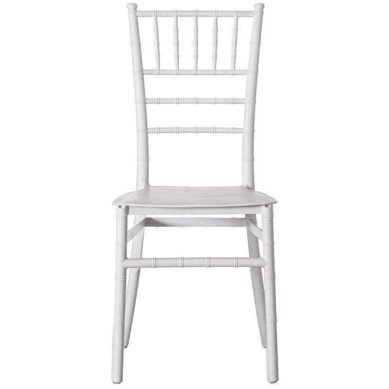 Fabulaxe Modern White Stackable Chiavari Dining Chair, Seating for Dining, Events and Weddings, Party Chair, White