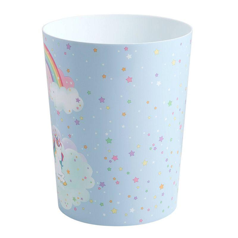 Zoomie Kids Unicorn And Rainbow Plastic Open Waste Basket - 1.56 Gallons