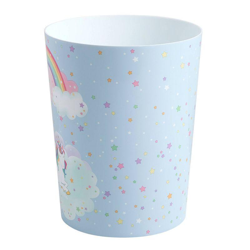 Unicorn And Rainbow Plastic Open Waste Basket - 1.56 Gallons