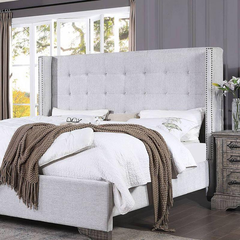 90" Eastern King Bed Artesia with Buttonless Tufting & Wood Frame - Acme Furniture