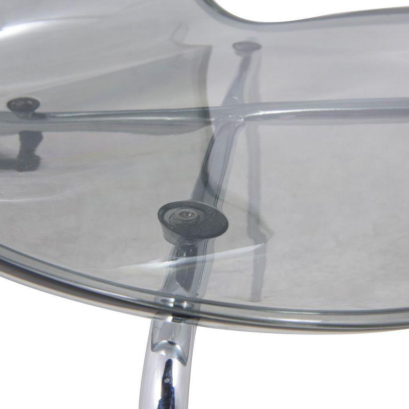 LeisureMod Oyster Modern Acrylic Dining Side Chair