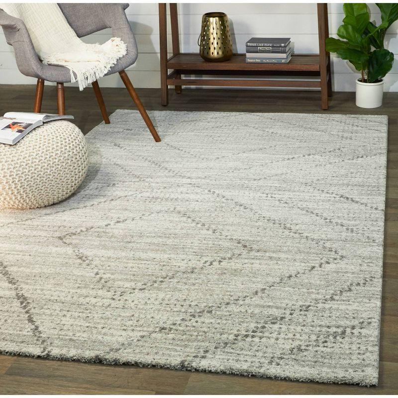 4'4"x6' Sienna Transitional Geometric Rug Gray - Balta Rugs: Venosa Area Rug, 4x6, Machine Made, Indoor Use