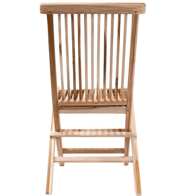 Nordic Teak Natural Outdoor Patio Folding Chair