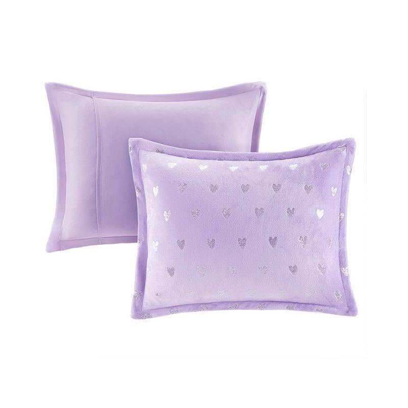 Mi Zone Rosalie Metallic Printed Plush Comforter Set