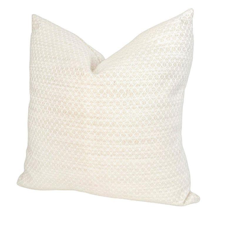 Coastal Breeze Beige Woven Indoor Outdoor Pillow 20x20