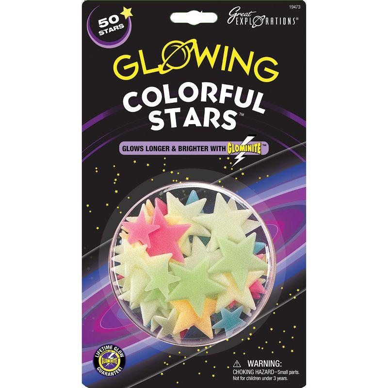 Glow-in-the-Dark Colorful Star Wall Decals for Kids