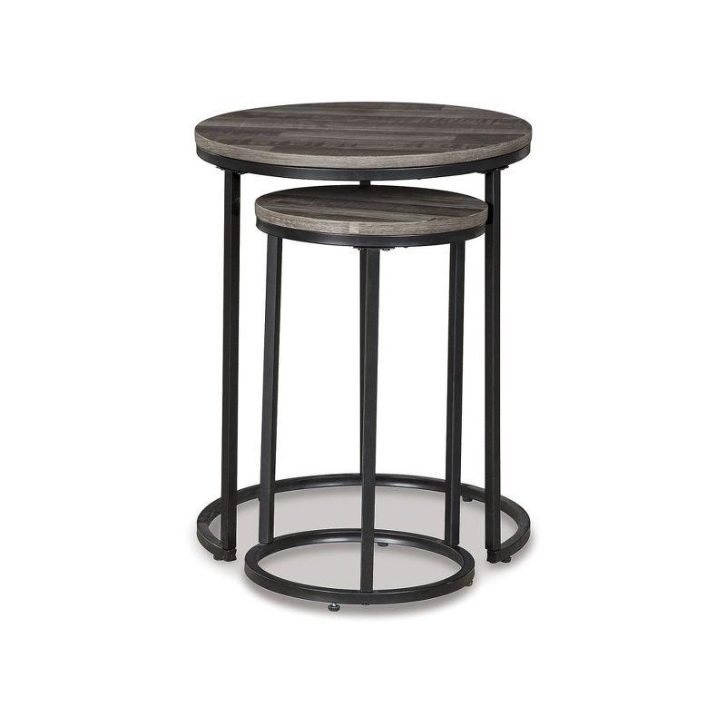 Signature Design by Ashley Casual Briarsboro Accent Table (Set of 2)  Black/Gray