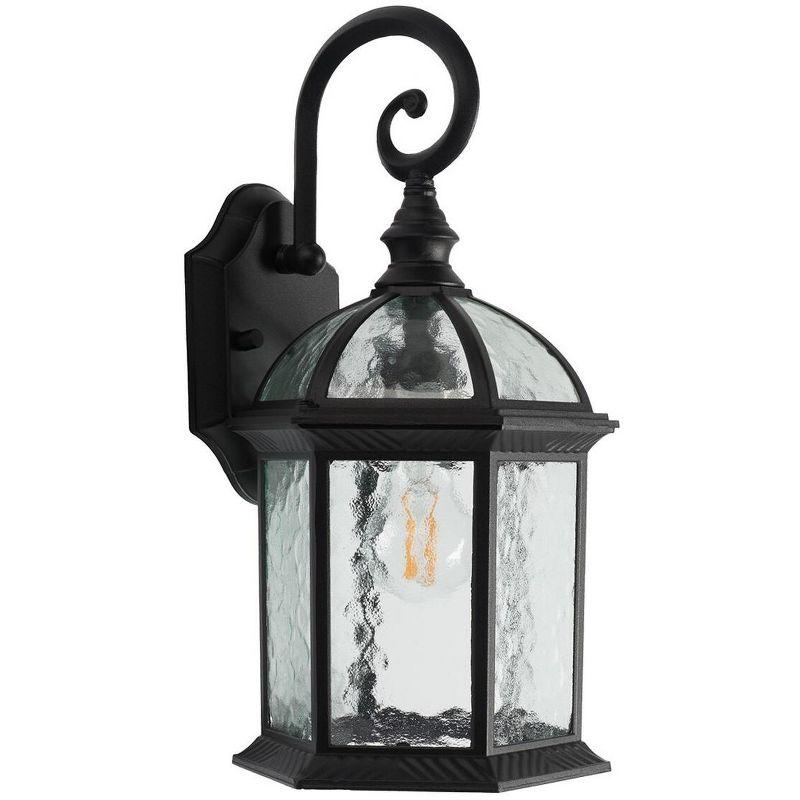 Falyn Black Steel Victorian Outdoor Wall Sconce Set