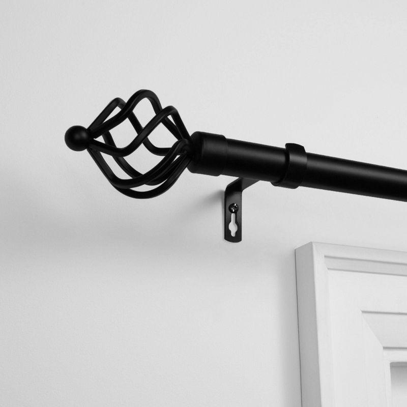 Exclusive Home Exclusive Home Torch Curtain Rod and Coordinating Finial Set, Adjustable