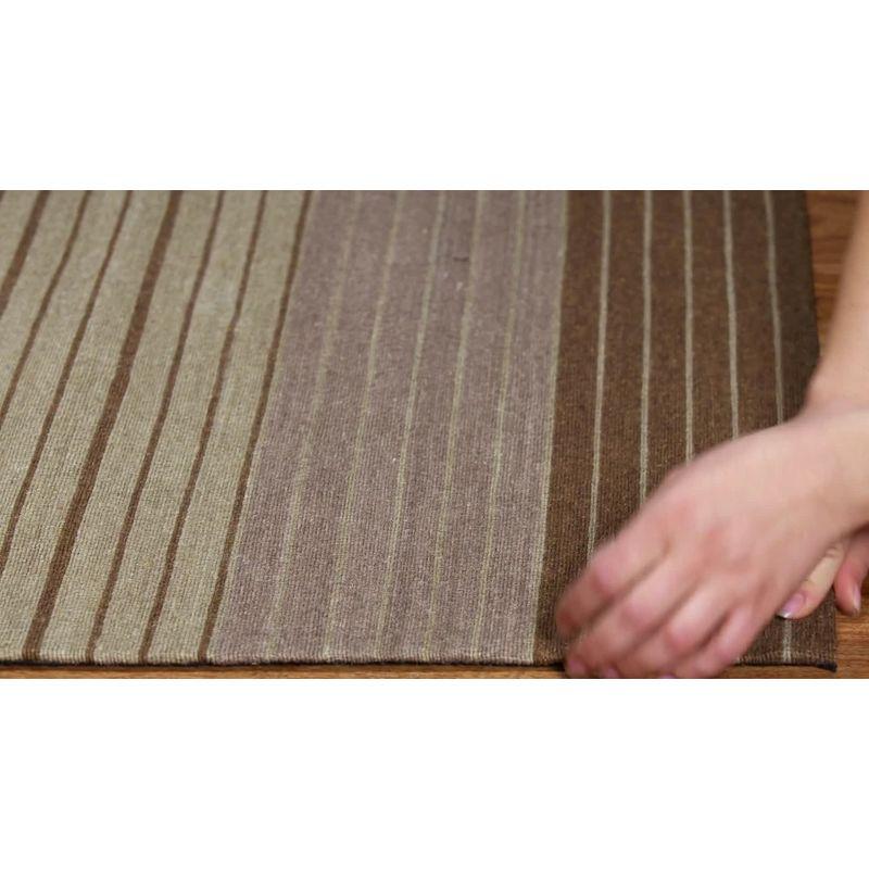 Marbella Beige and Brown Hand Loomed Wool Area Rug