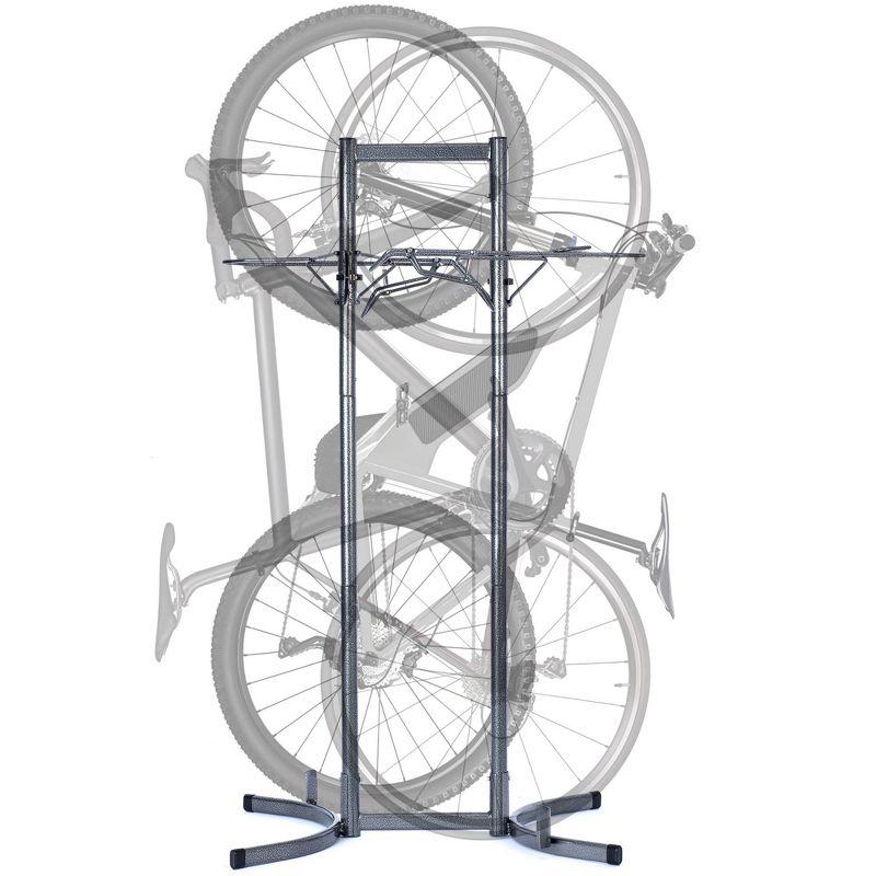 Upright Freestanding 2-Bike Storage Rack