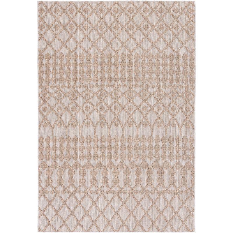Global GLB206 Power Loomed Indoor/Outdoor Area Rug - Beige/Brown - 9'x12' - Safavieh