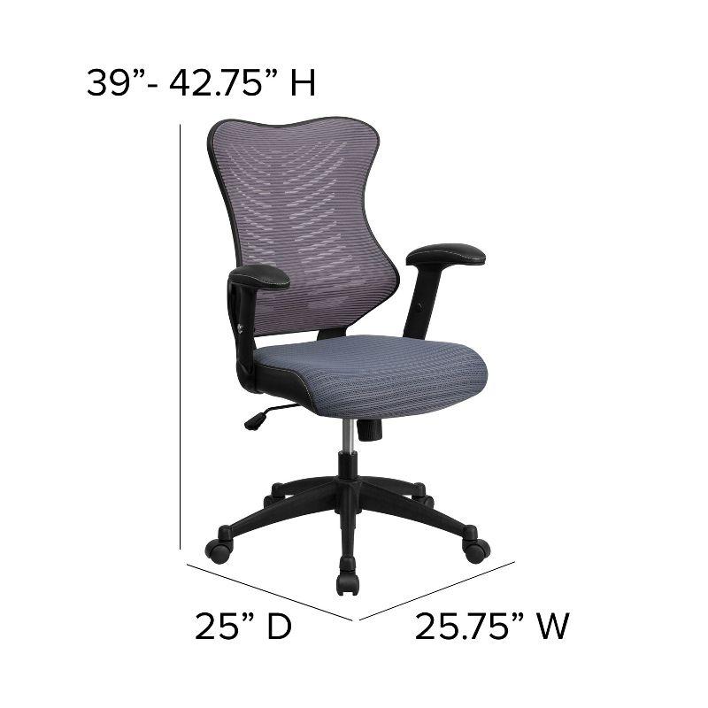 Flash Furniture High Back Designer Mesh Executive Swivel Ergonomic Office Chair with Adjustable Arms