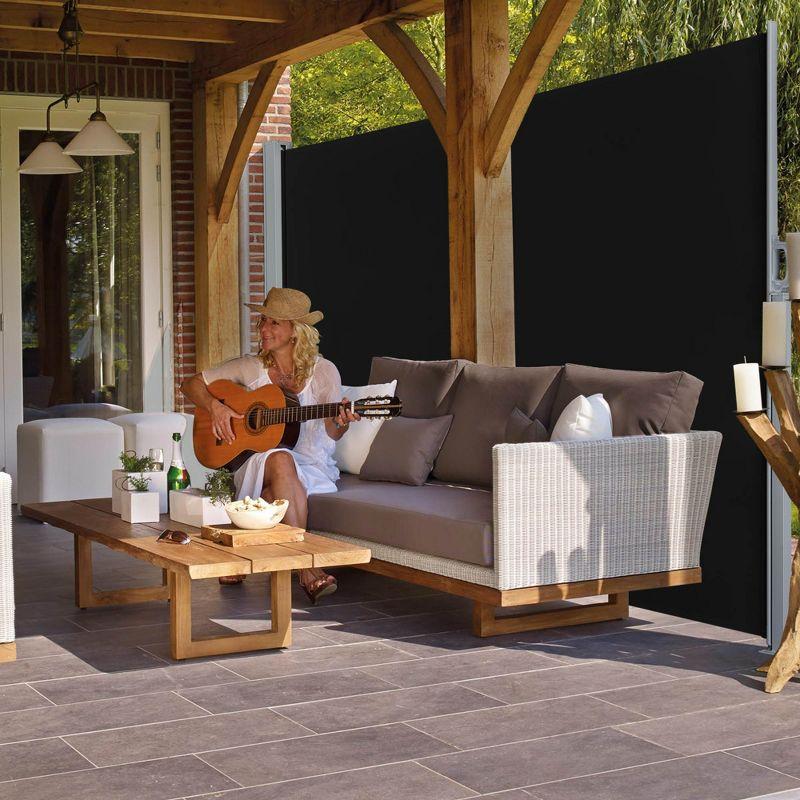 Yescom Yescom D Fabric Black Cover Motorized Retractable Side Awning