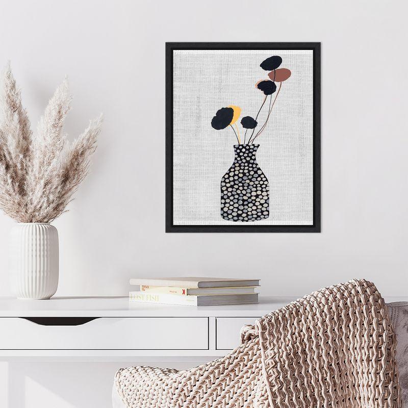 Amanti Art Decorated Vase with Plant II by Melissa Wang Canvas Wall Art Print Framed 16 x 20-in.