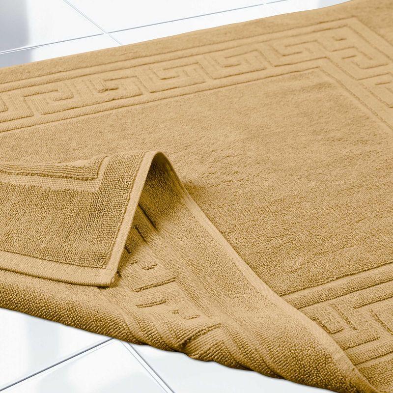 Modern Absorbent Bath Mat (Set of 2), 22" x 35", Toast - Blue Nile Mills