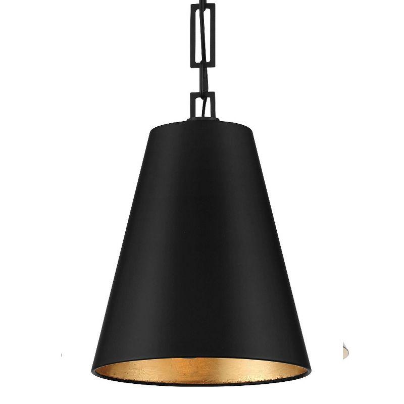 Crystorama Lighting Alston 2 - Light Chandelier in  Matte Black/Antique Gold