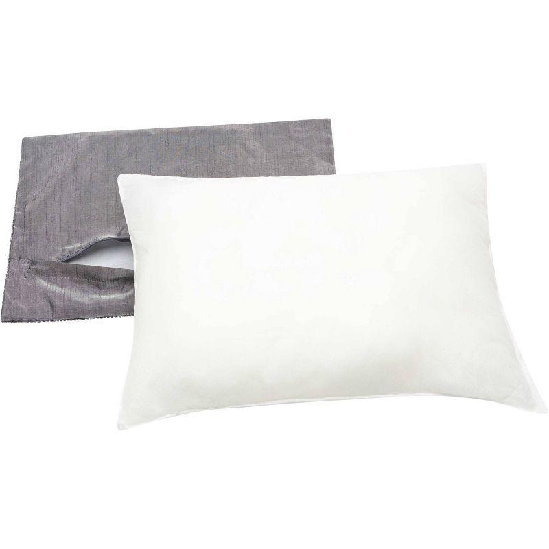 16"x22" Oversize Hyper Duck Down Feather Lumbar Throw Pillow White - Mina Victory: Cotton Cover, Indoor Use, Knife Edge