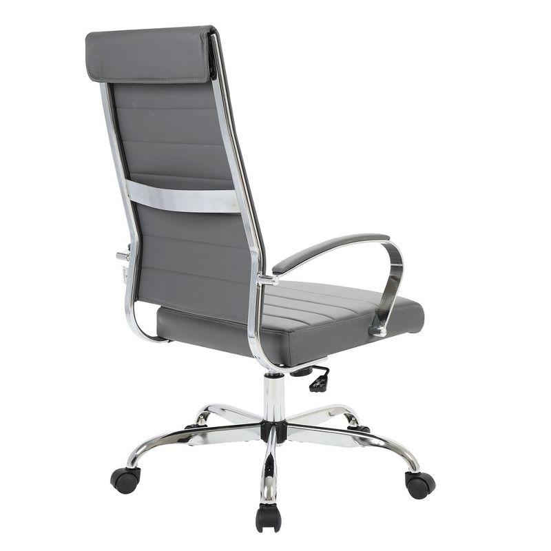 LeisureMod Benmar Modern High Back Leather Office Chair