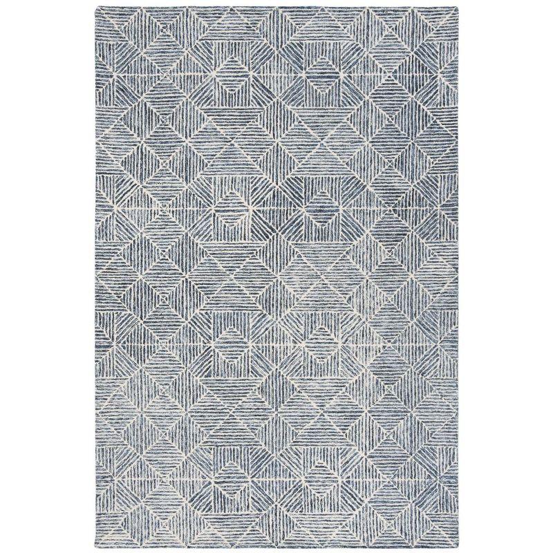 Abstract ABT763 Handmade Indoor Accent Rug - Blue/Ivory - 3'x5' - Safavieh