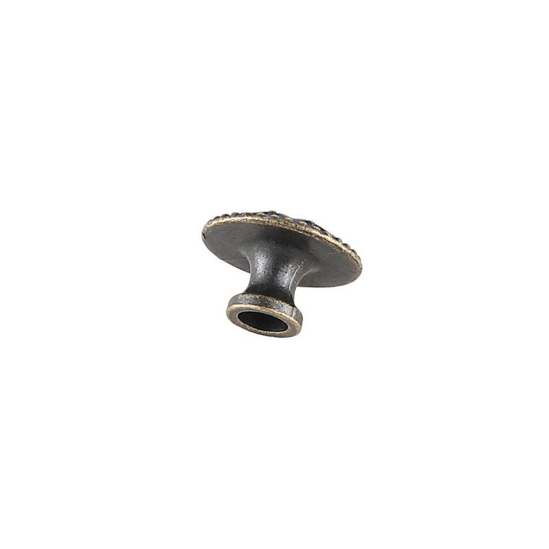 Elegant Lighting Corio 0.9Inch Diameter Antique Bronze Mushroom Knob Multipack (Set of 10)