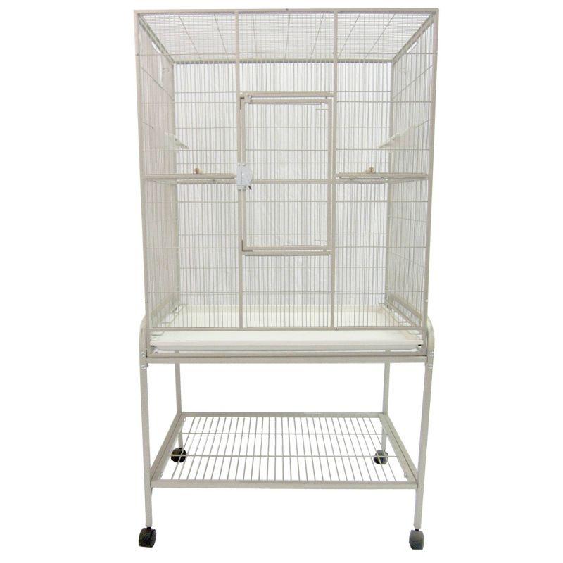 A&E Cage Company Flight Stand & Cage Bird Cage - Gray S
